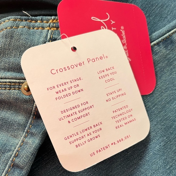 NWT Medium Wash Over Belly Maternity Jeggings - Picture 7 of 9